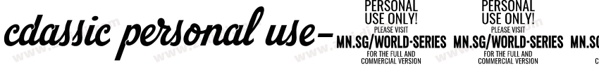 cdassic personal use字体转换